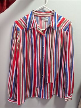 Vtg D'allairds Button Up Blouse